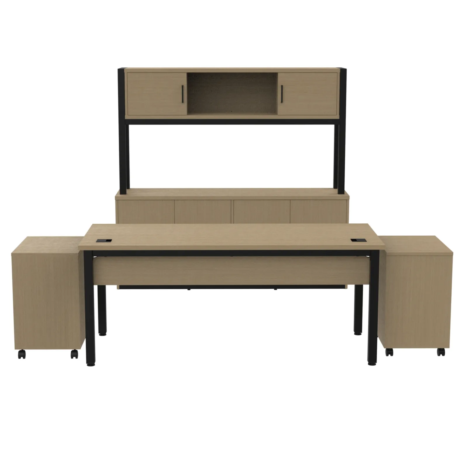 Cortez 72” Table Desk and Storage Set