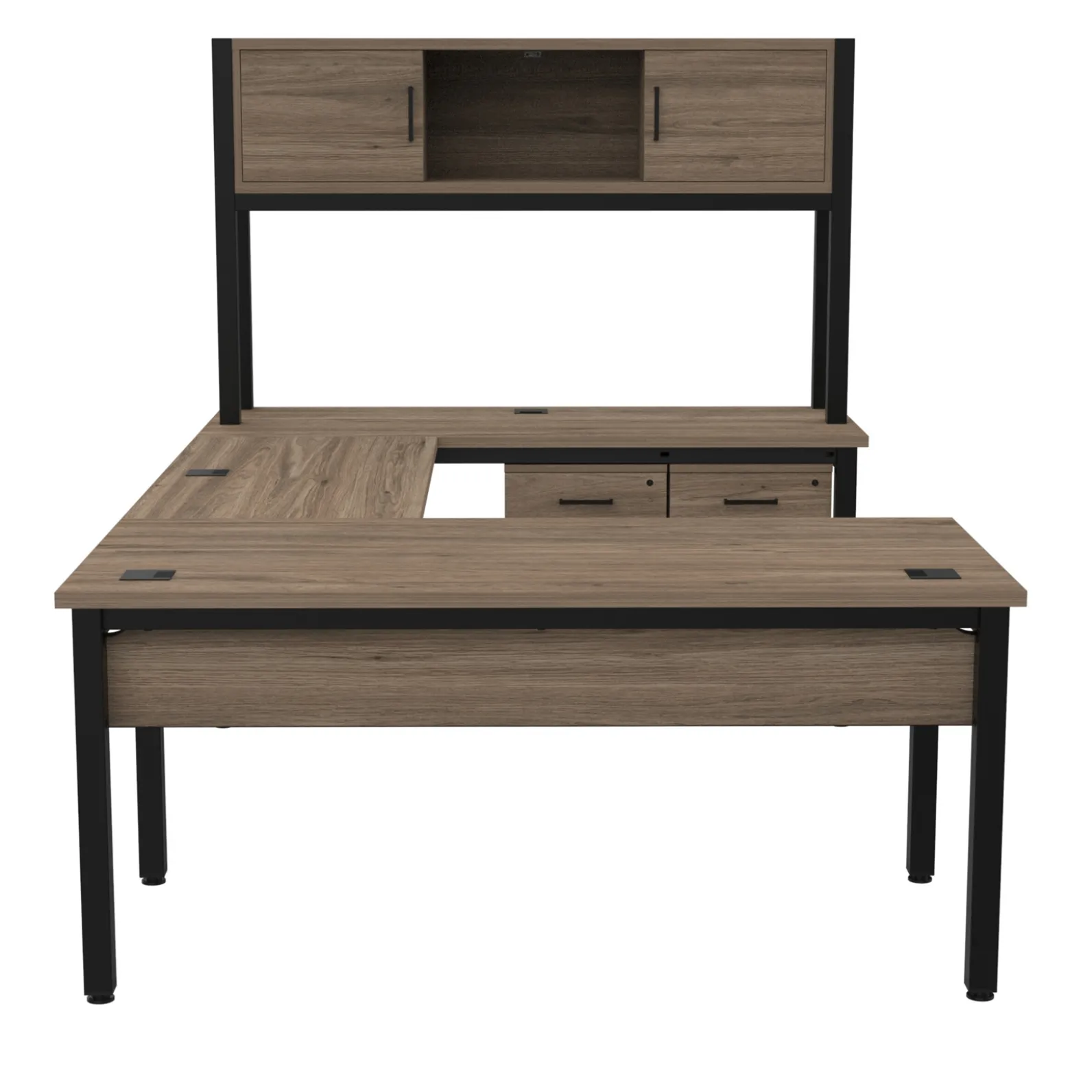 Cortez 66” U-Desk and Storage Set