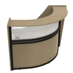 Cortez Angled Reception Desk Add-On - 74.1"Wx47.38"D