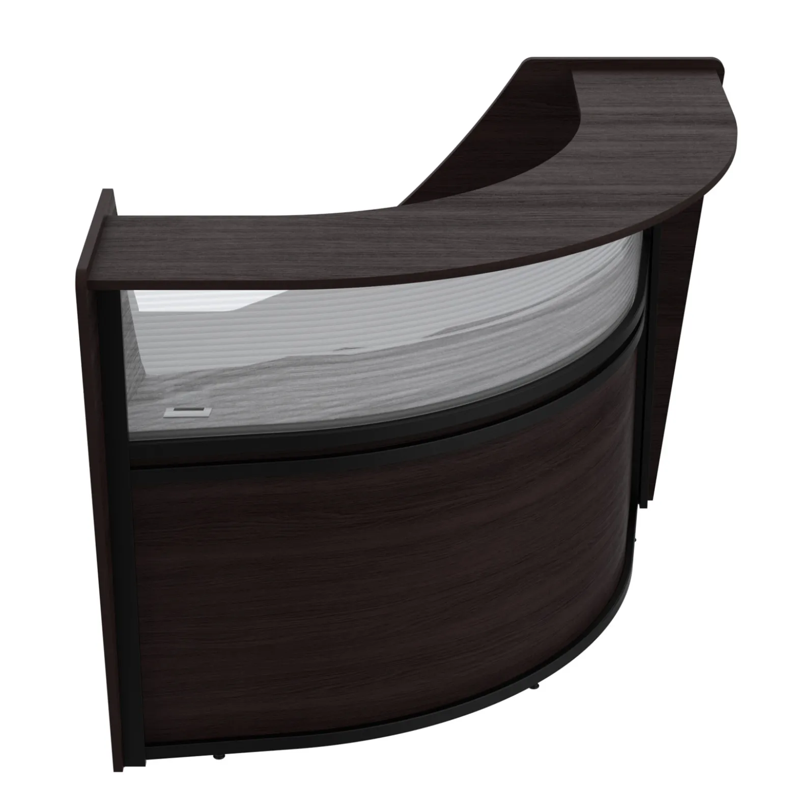 Cortez Angled Reception Desk Add-On - 74.1"Wx47.38"D