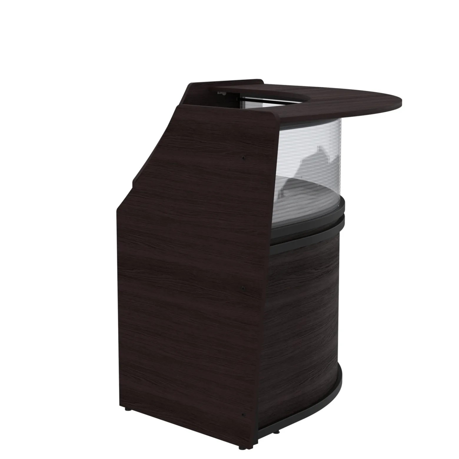 Cortez Angled Reception Desk Add-On - 74.1"Wx47.38"D