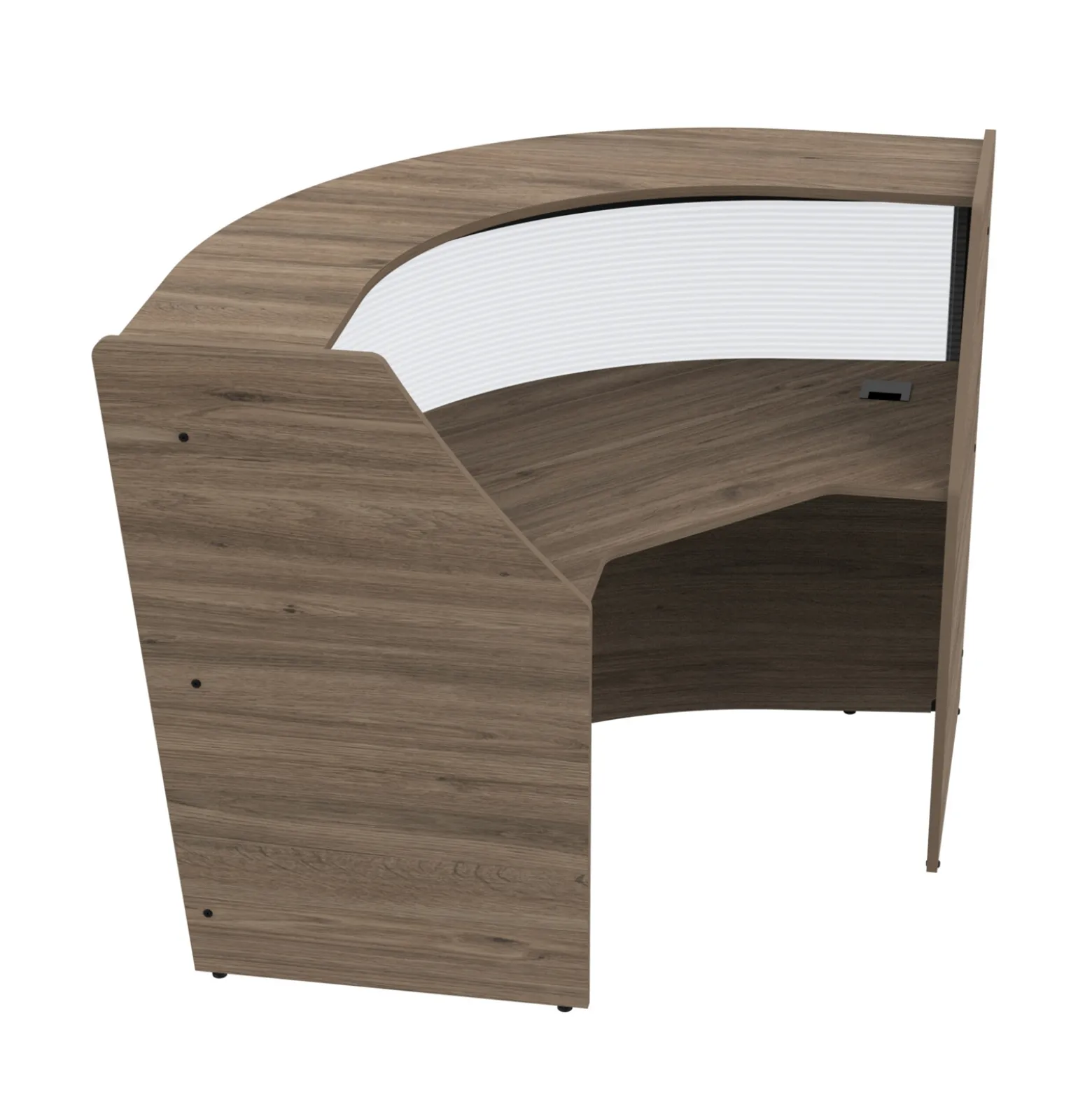 Cortez Angled Reception Desk Add-On - 74.1"Wx47.38"D
