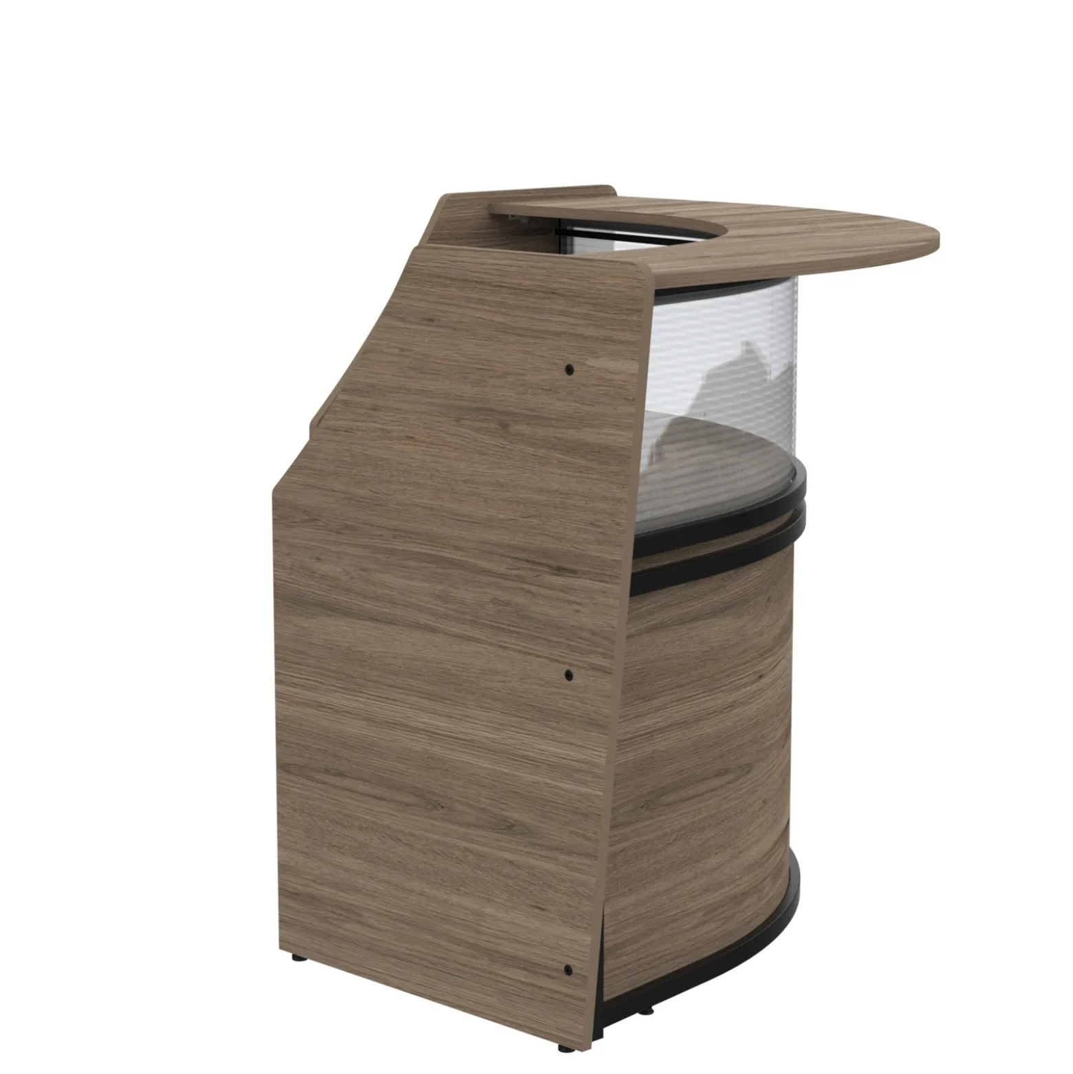 Cortez Angled Reception Desk Add-On - 74.1"Wx47.38"D