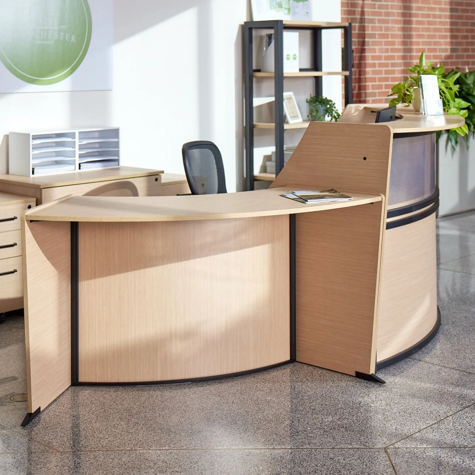 Cortez Curved ADA Reception Desk Add-on - 62.5"Wx31"D