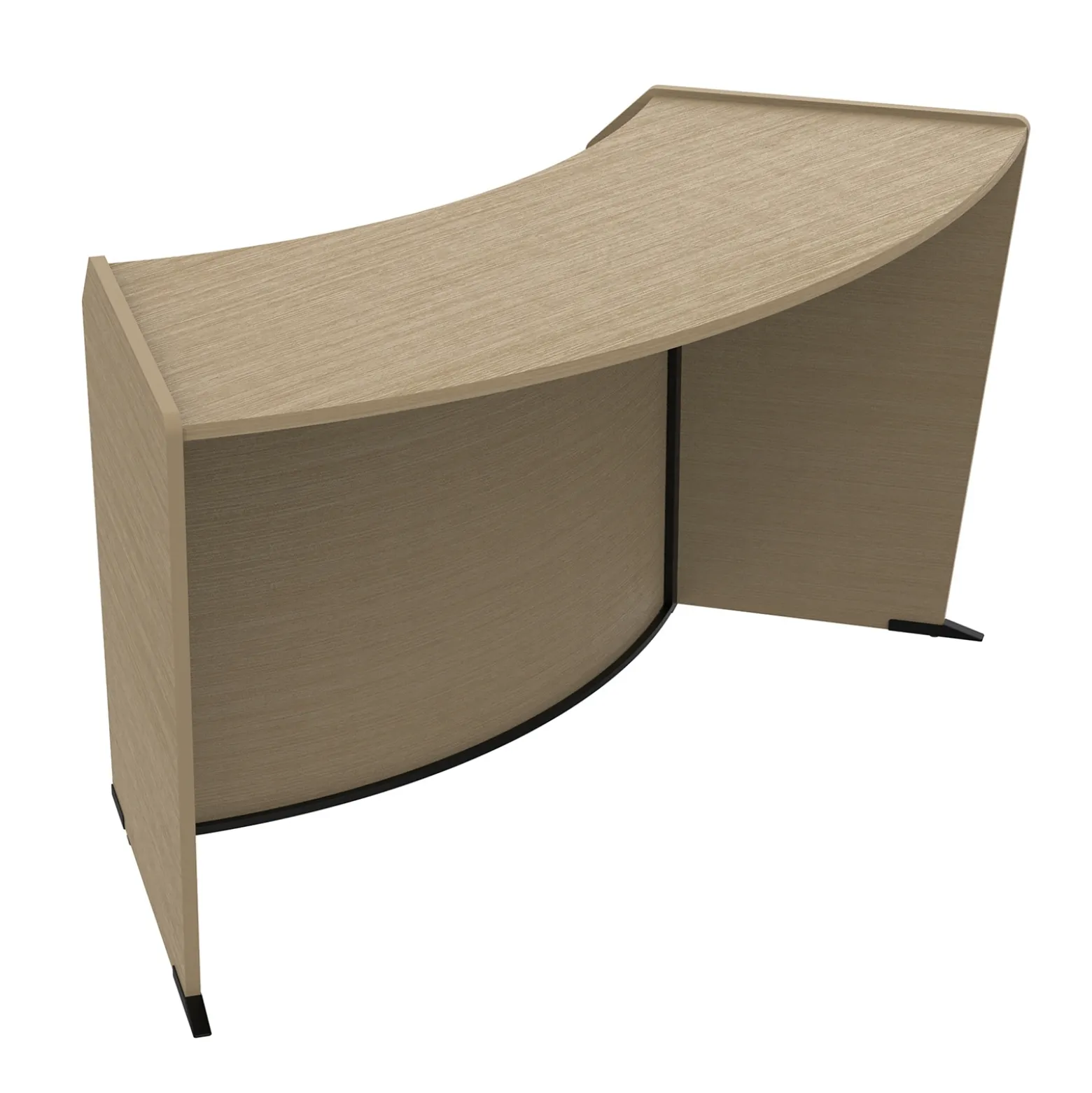 Cortez Curved ADA Reception Desk Add-on - 62.5"Wx31"D