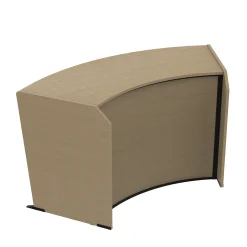Cortez Curved ADA Reception Desk Add-on - 62.5