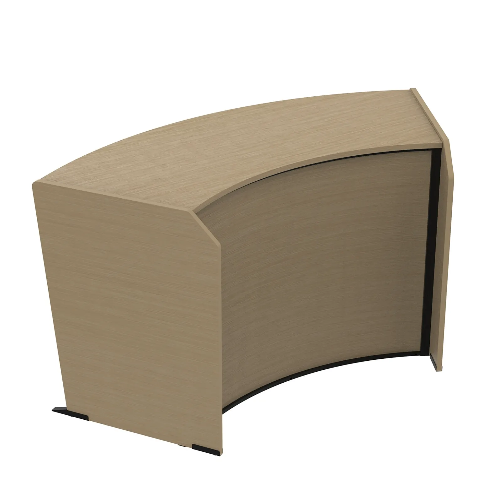 Cortez Curved ADA Reception Desk Add-on - 62.5"Wx31"D