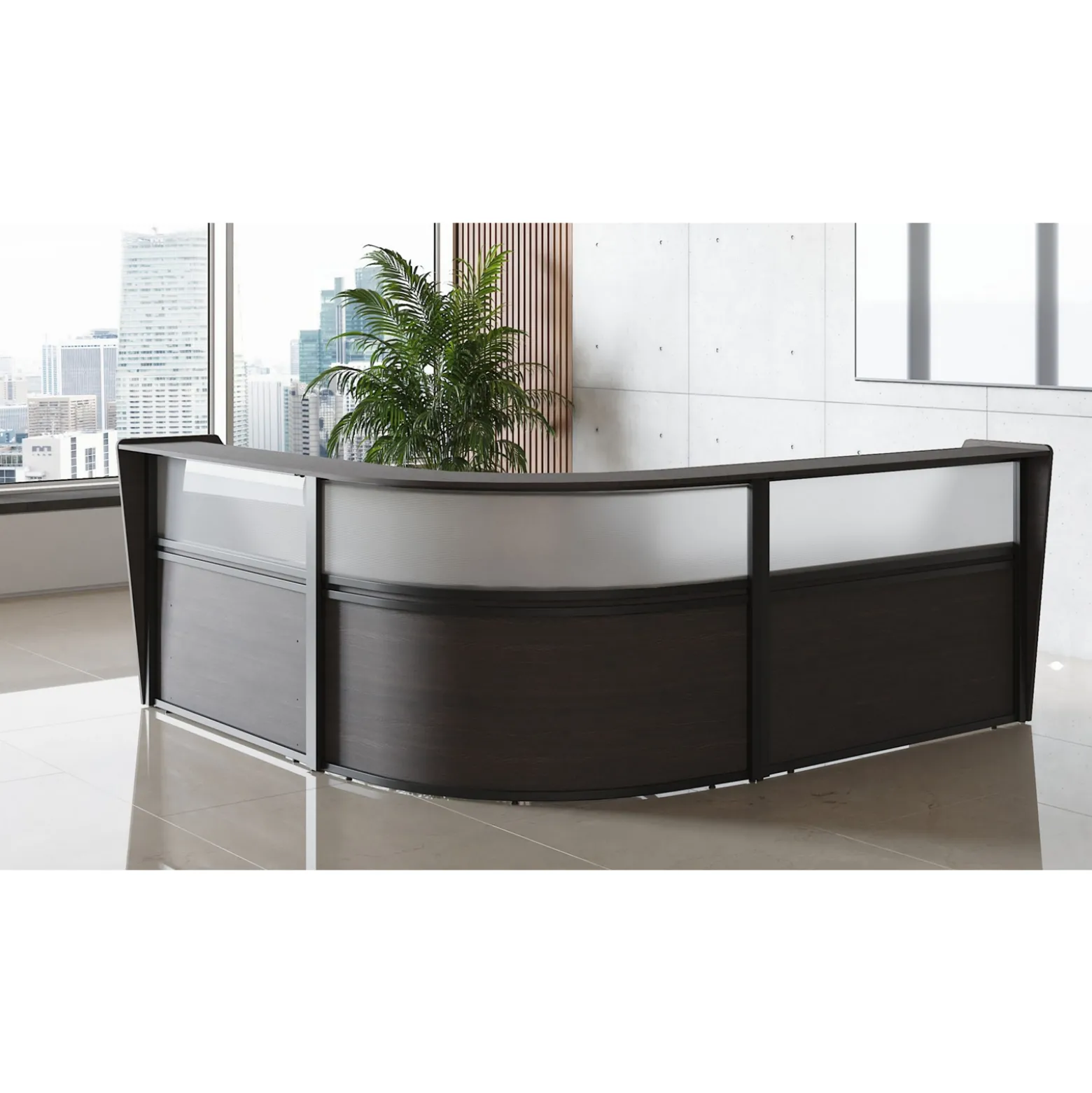 Cortez Curved Reception Desk - 121"W x 121"D