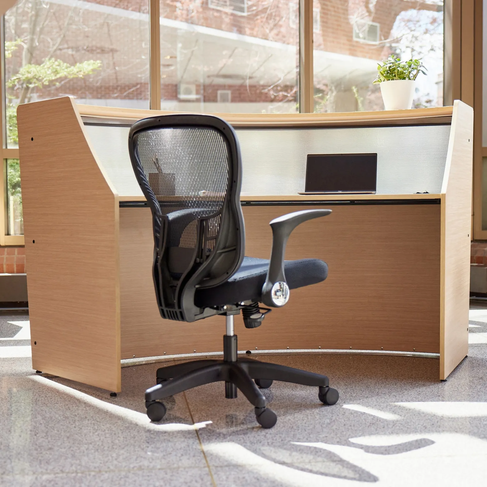 Cortez Curved Reception Desk Add-on - 82"W x 40"D