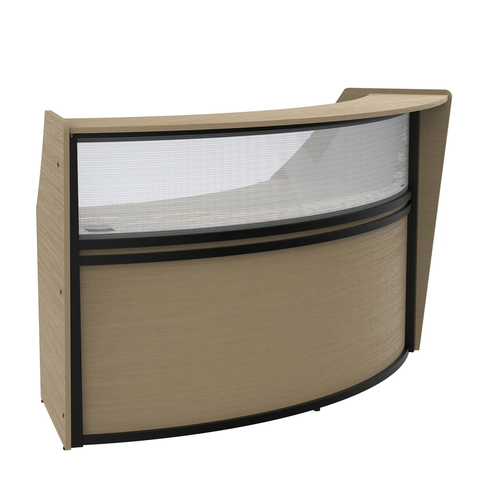 Cortez Curved Reception Desk Add-on - 82"W x 40"D