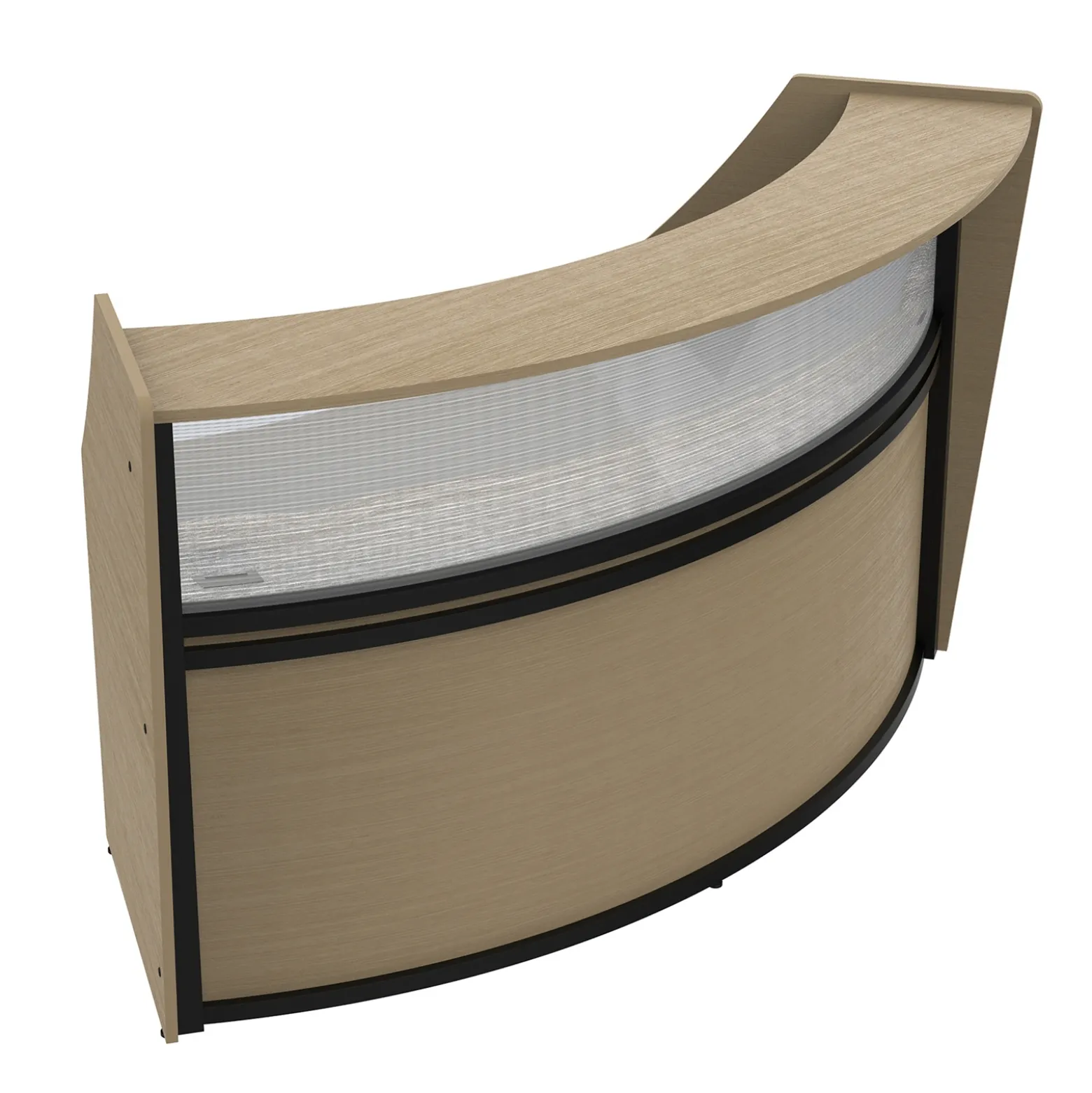 Cortez Curved Reception Desk Add-on - 82"W x 40"D