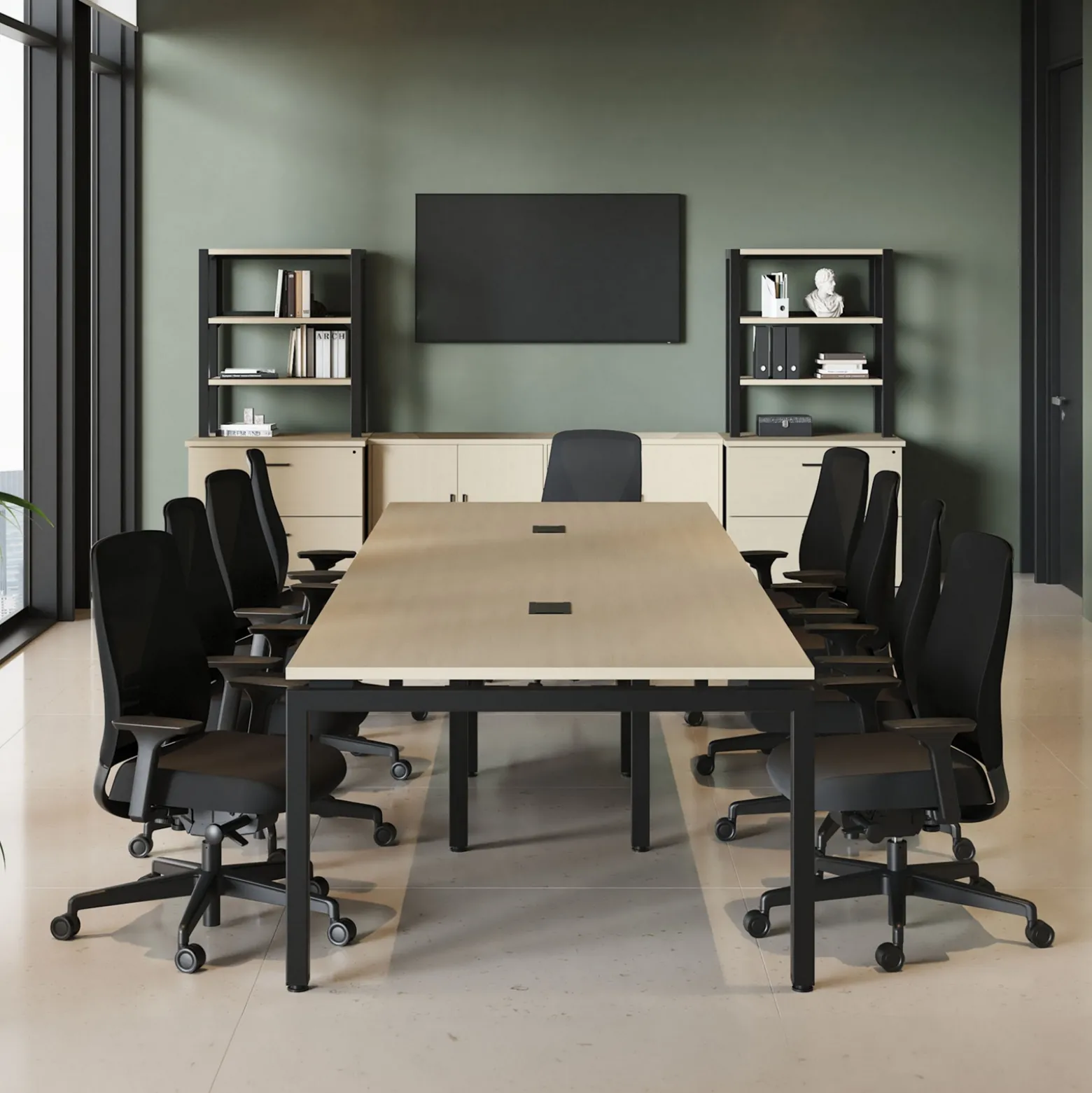 Cortez 8-ft. Conference Table - 96"Wx48"D