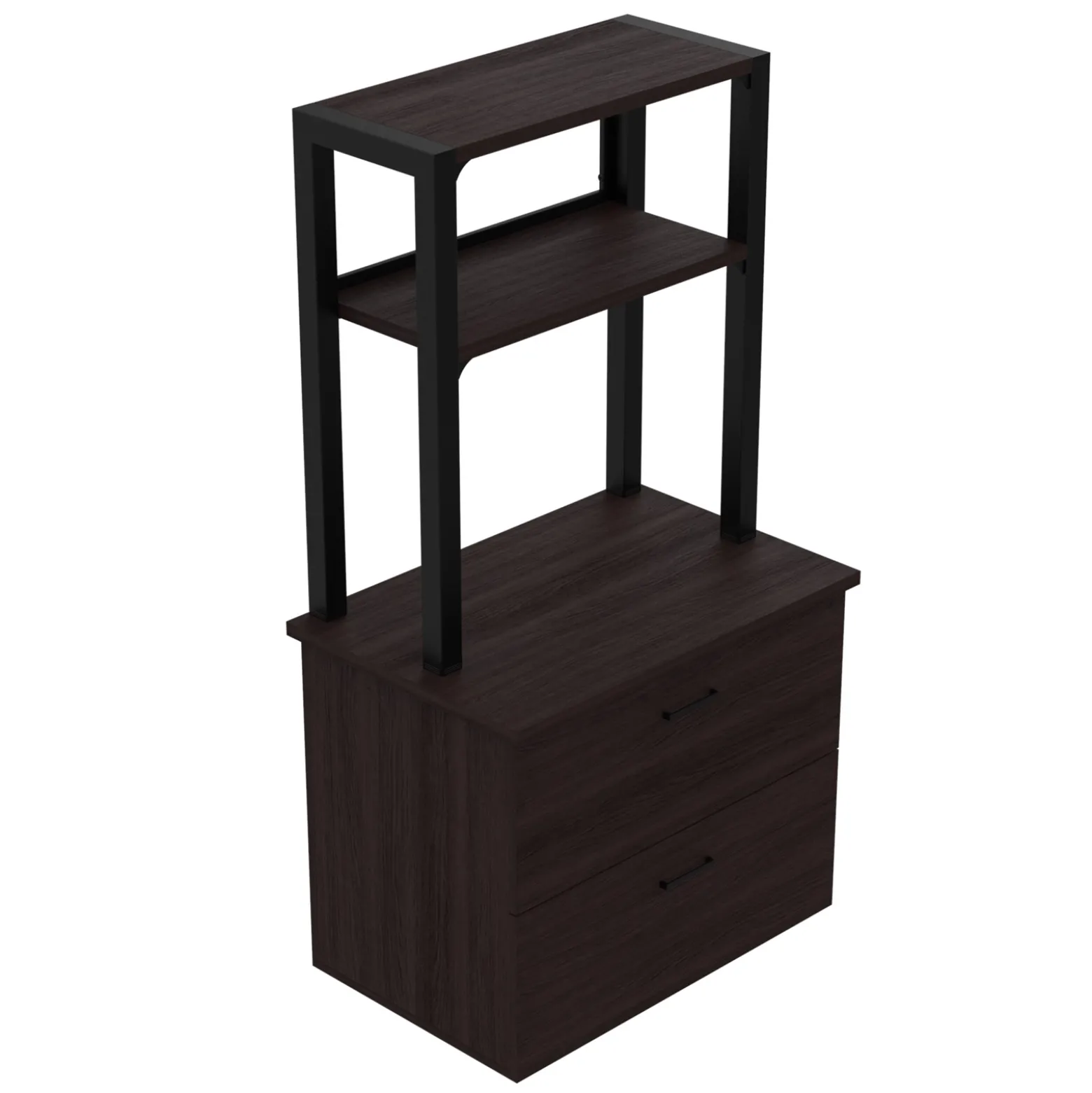 Cortez Lateral File with Bookcase - 35"W x 24"D x 68"H
