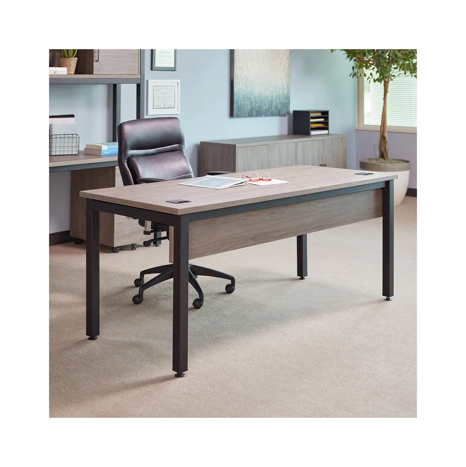Cortez Table Desk with Modesty Panel - 72"Wx30"D
