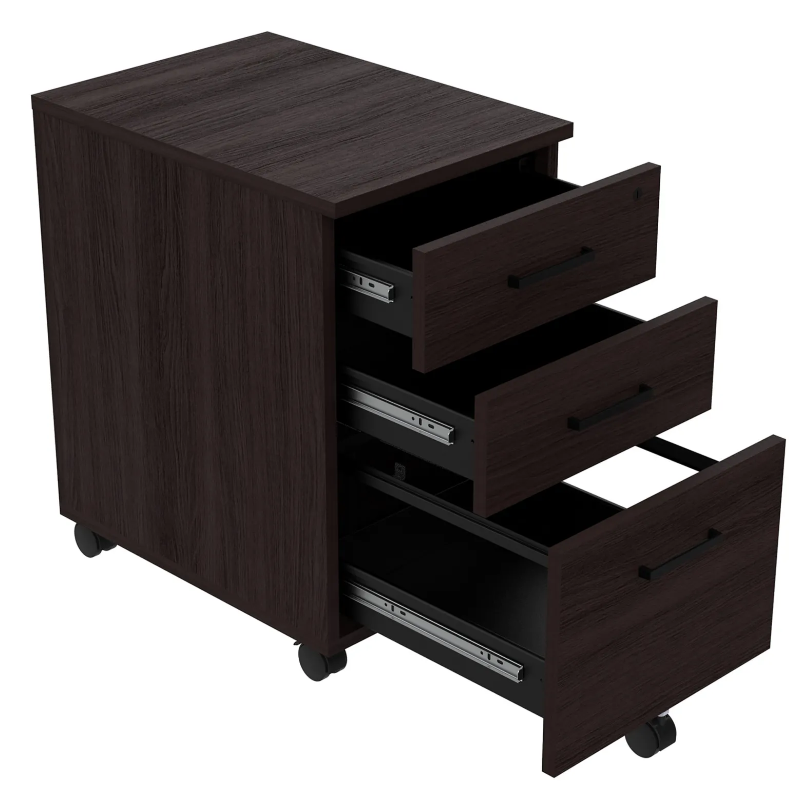 Cortez Three Drawer Mobile File Pedestal - 16.1"W