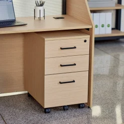 Cortez Three Drawer Mobile File Pedestal - 16.1