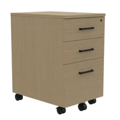 Cortez Three Drawer Mobile File Pedestal - 16.1