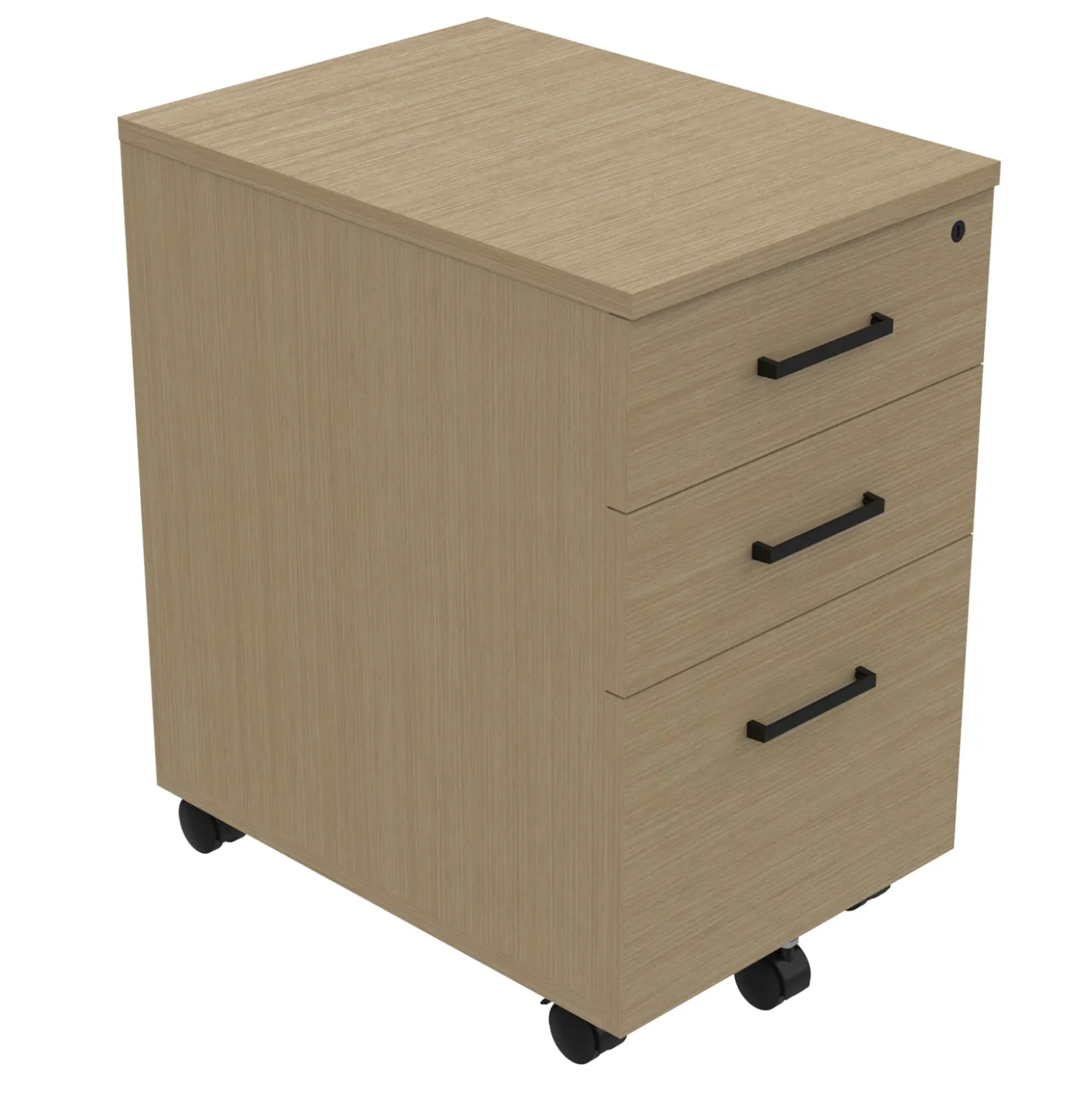Cortez Three Drawer Mobile File Pedestal - 16.1"W