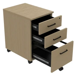 Cortez Three Drawer Mobile File Pedestal - 16.1