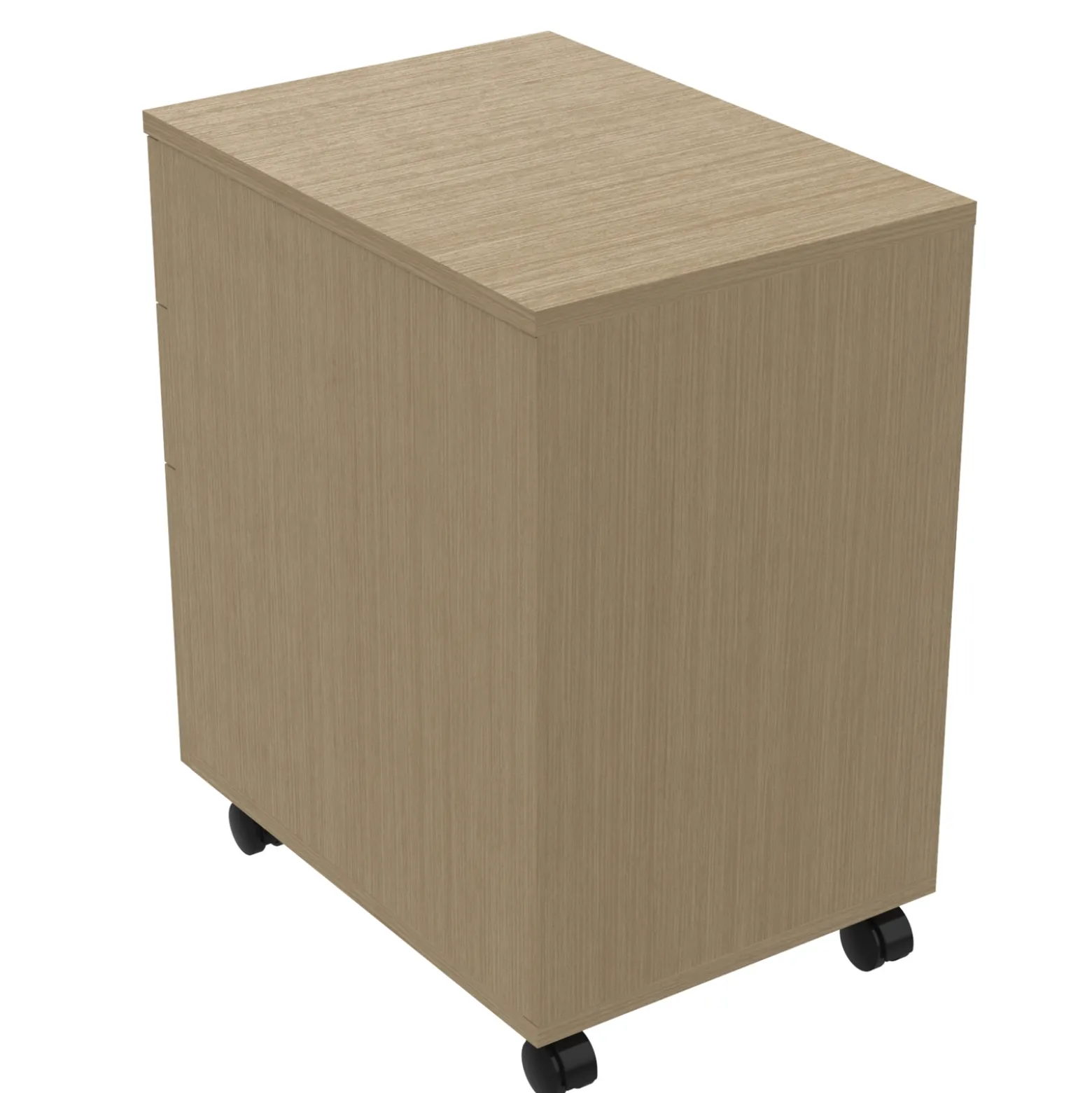 Cortez Three Drawer Mobile File Pedestal - 16.1"W