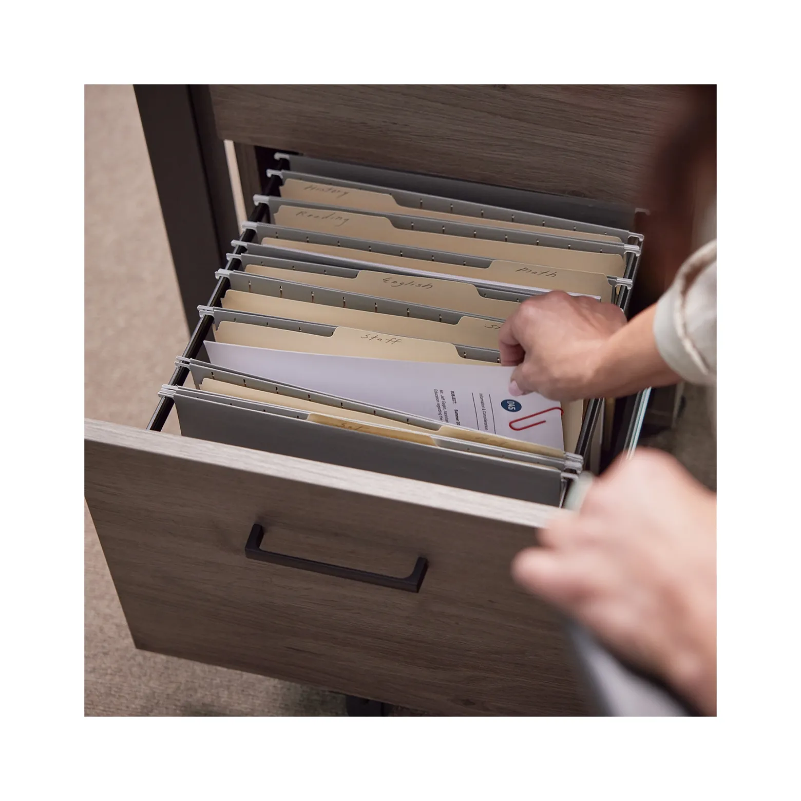 Cortez Two Drawer Mobile File Pedestal – 16.1"W
