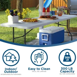 COSCO 8' Rectangular Blow Molded Table