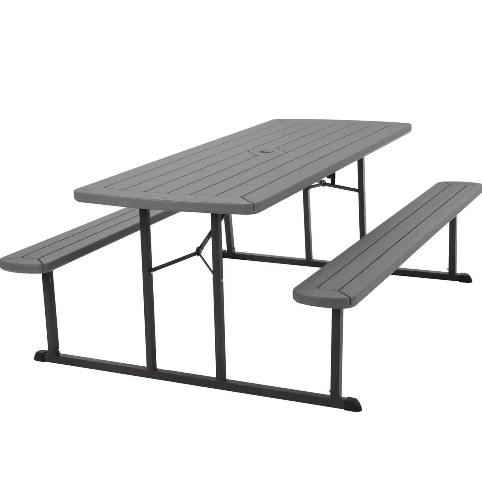 COSCO 6' Wood Grain Blow Mold Folding Picnic Table