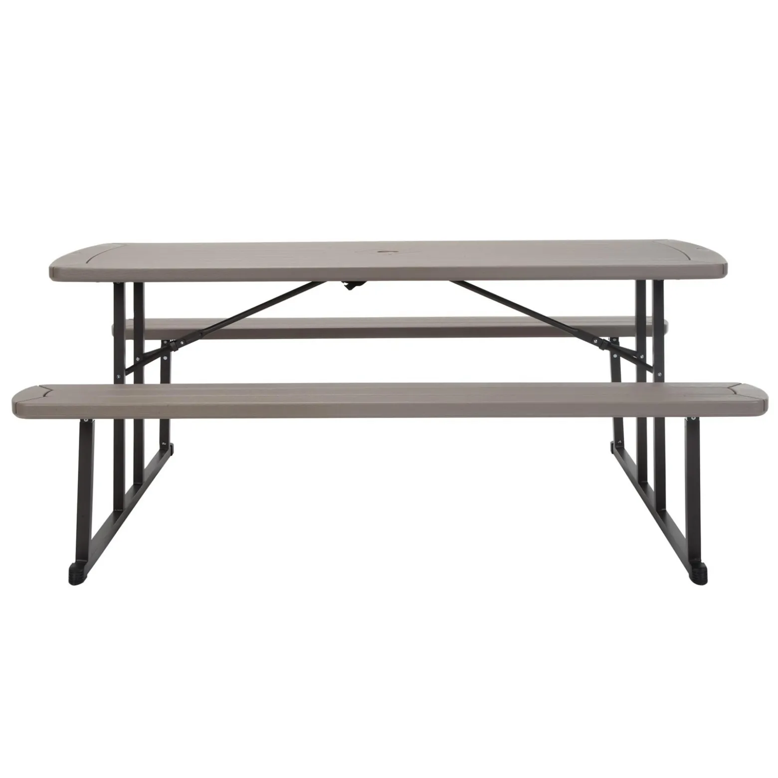 COSCO 6' Wood Grain Blow Mold Folding Picnic Table