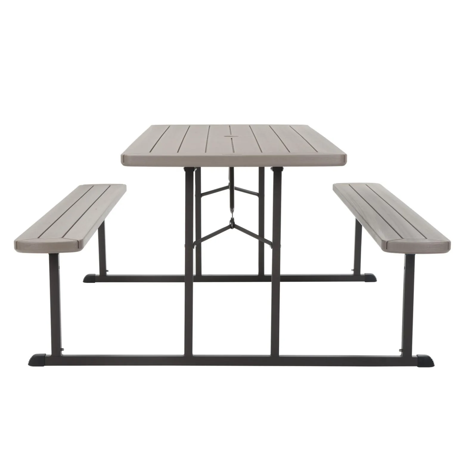 COSCO 6' Wood Grain Blow Mold Folding Picnic Table