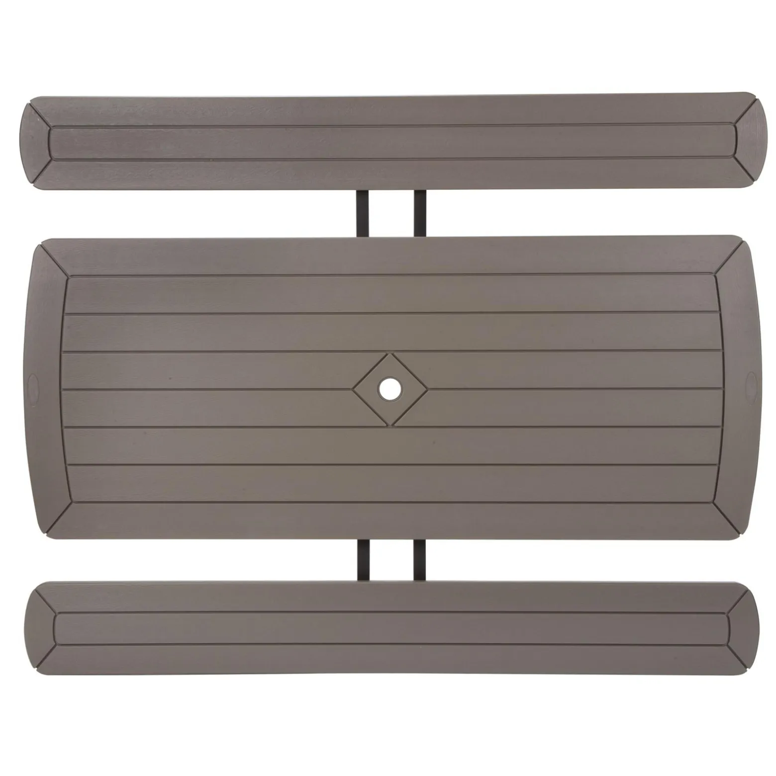 COSCO 6' Wood Grain Blow Mold Folding Picnic Table