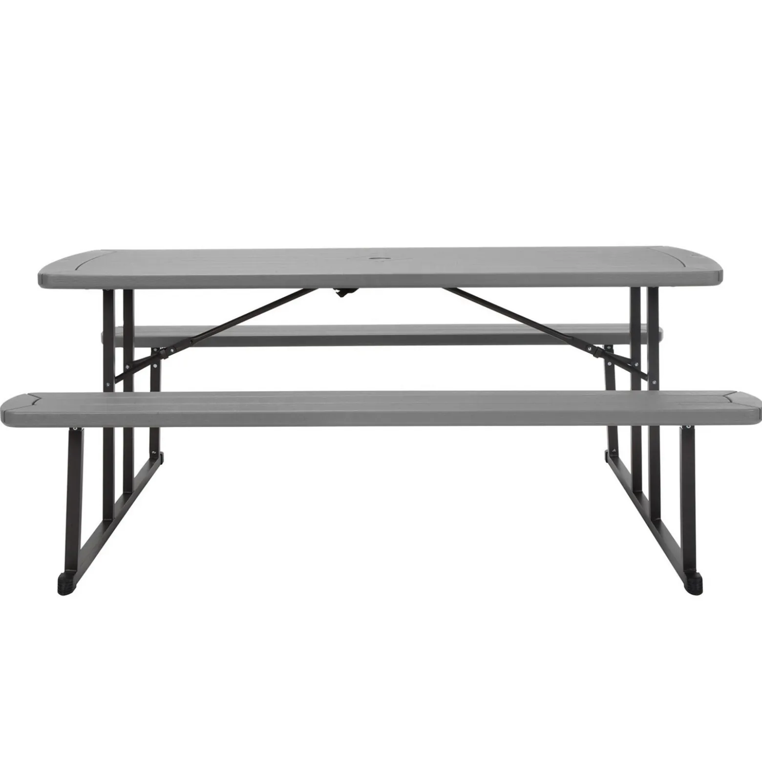 COSCO 6' Wood Grain Blow Mold Folding Picnic Table