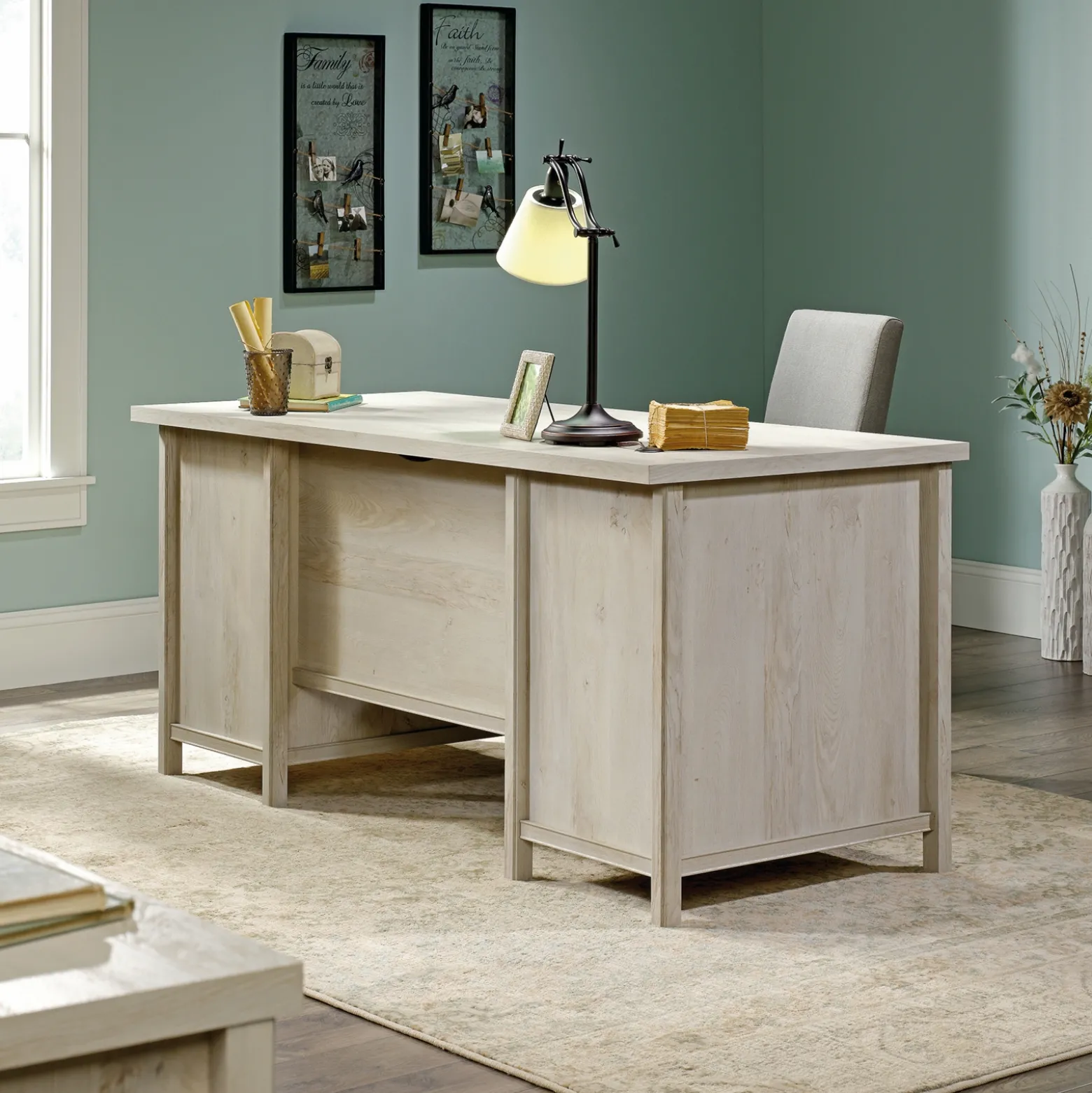 Costa Double Pedestal Executive Desk - 65"W x 26"D