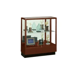 Counter Height Classic Display Case with Mirror Backing