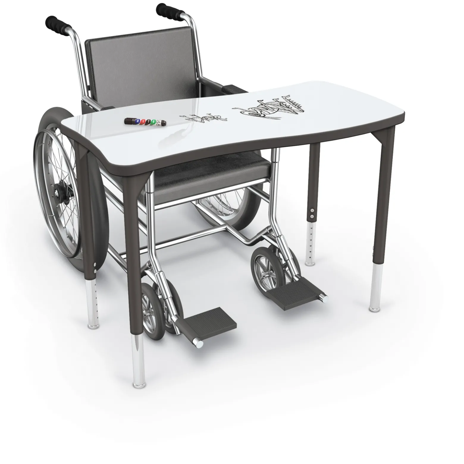 Creator Rectangle ADA Desk w/ Dry Erase Top 40”W x 20”D