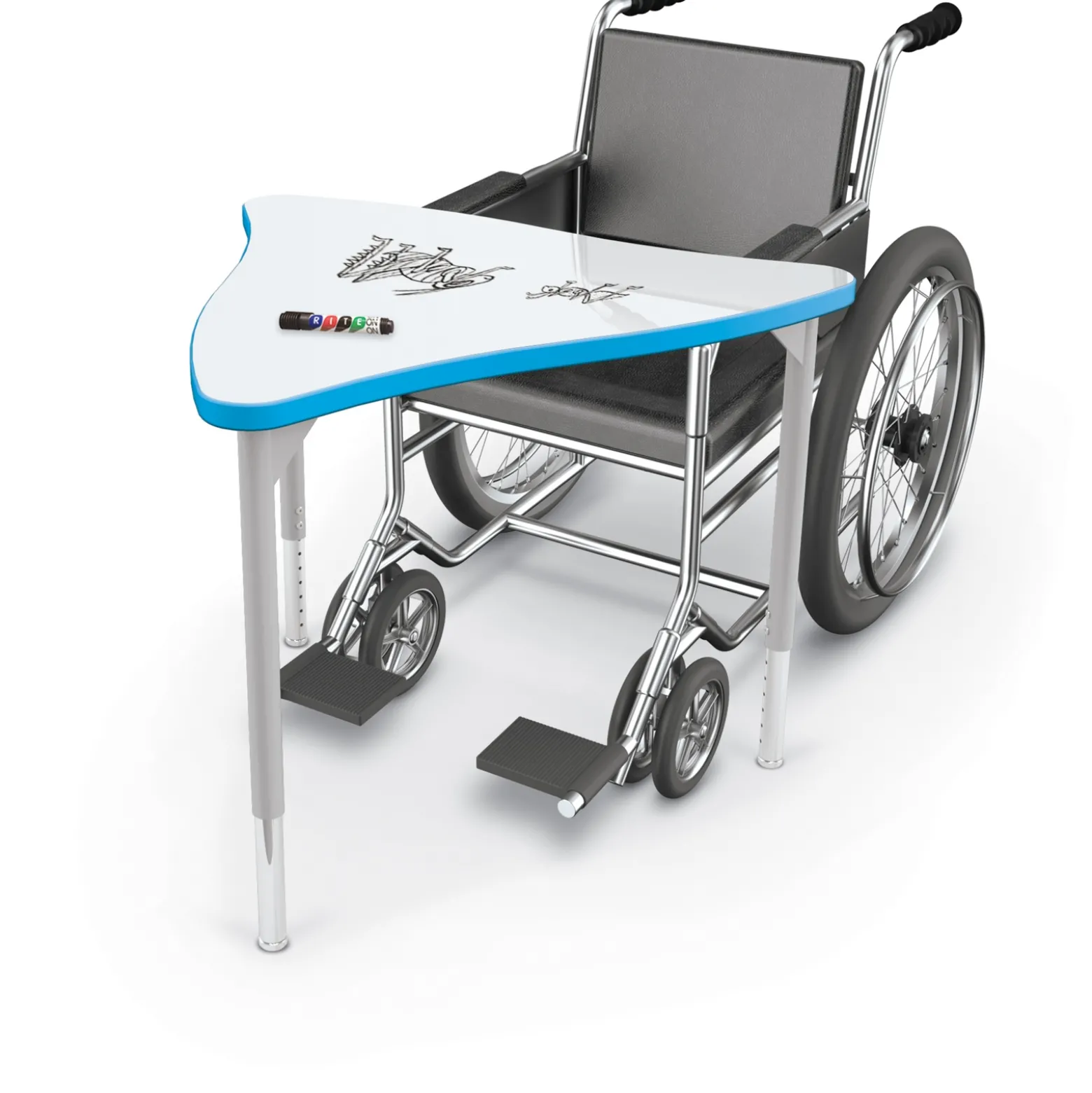 Creator Square ADA Desk w/ Dry Erase Top 49”W x 35”D