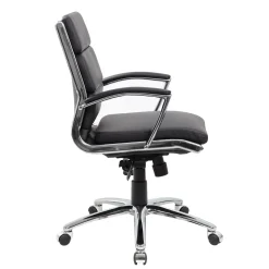 Crofton Faux Leather Mid-Back Office Chair with Adjustable Seat and Tilt
