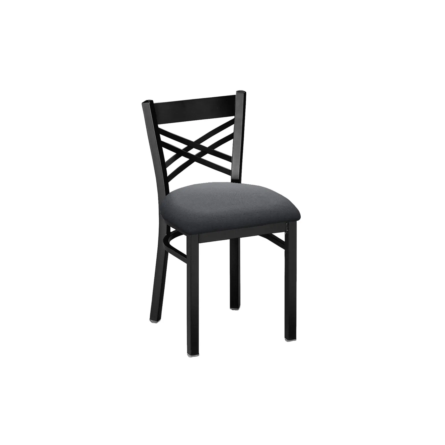 Cross Back Chair with Black Frame