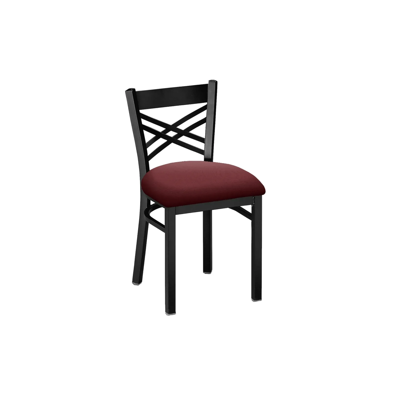 Cross Back Chair with Black Frame