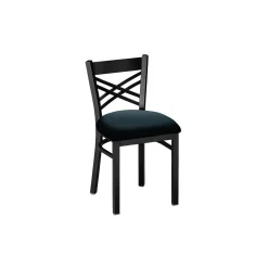 Cross Back Chair with Black Frame