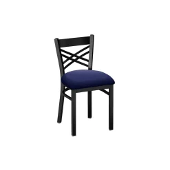 Cross Back Chair with Black Frame