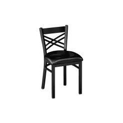 Cross Back Chair with Black Frame