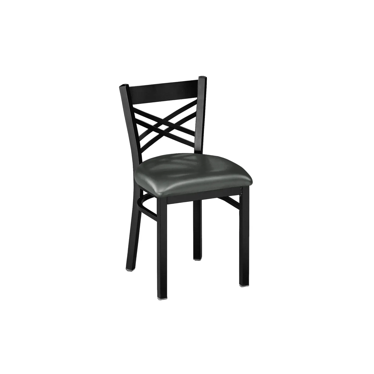 Cross Back Chair with Black Frame