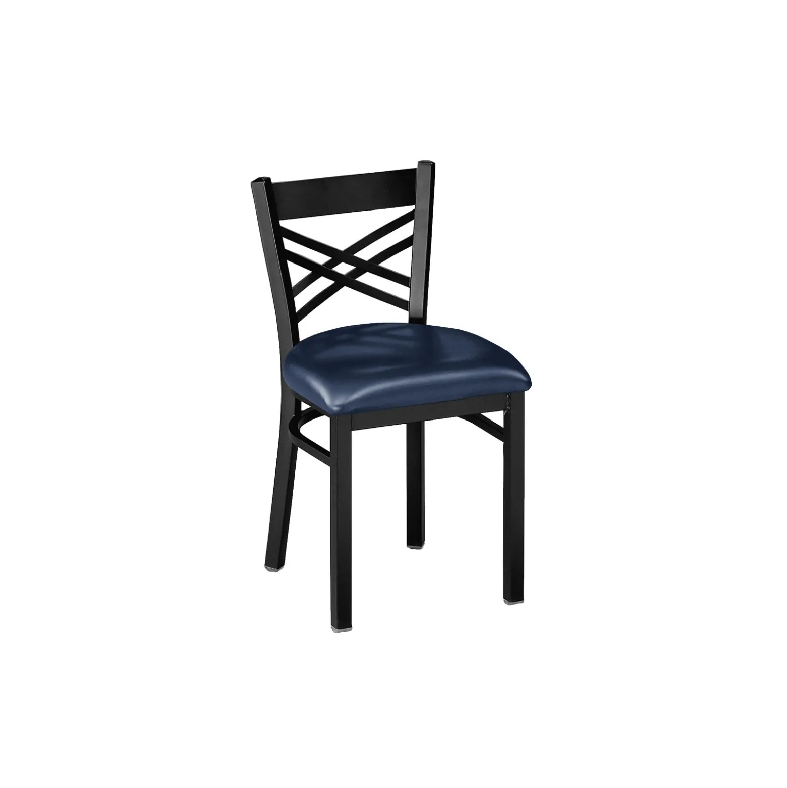 Cross Back Chair with Black Frame
