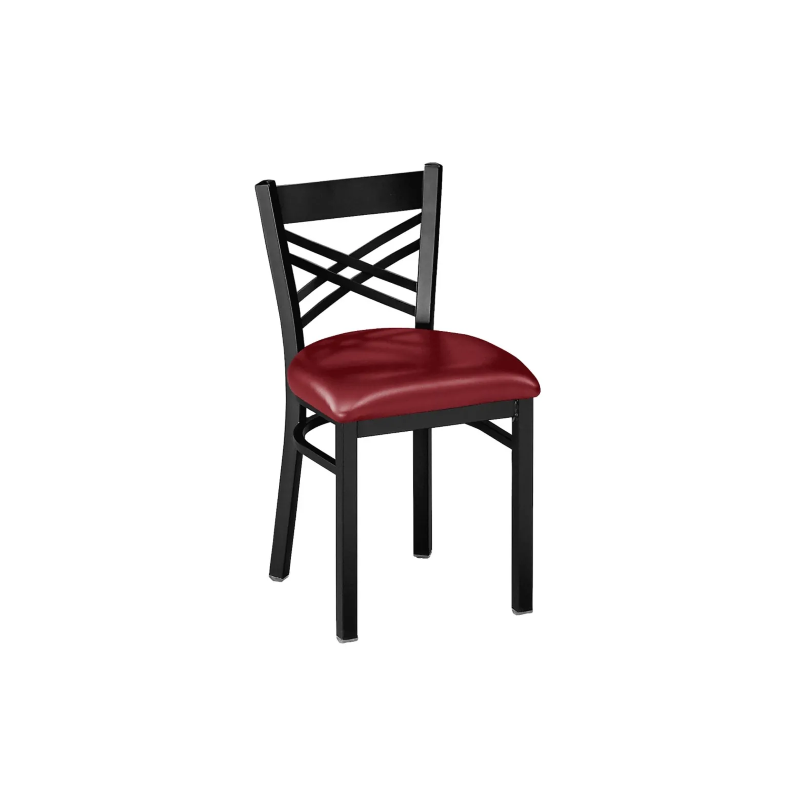 Cross Back Chair with Black Frame