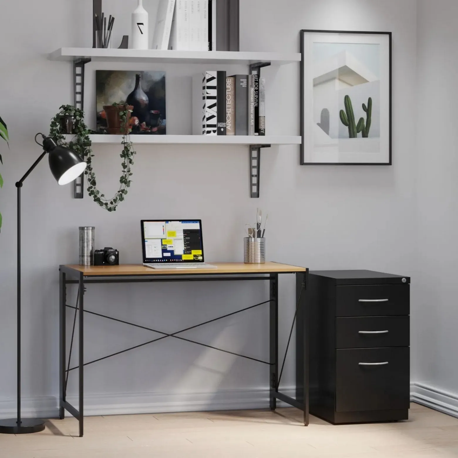 22"D Three Drawer Locking Mobile Pedestal
