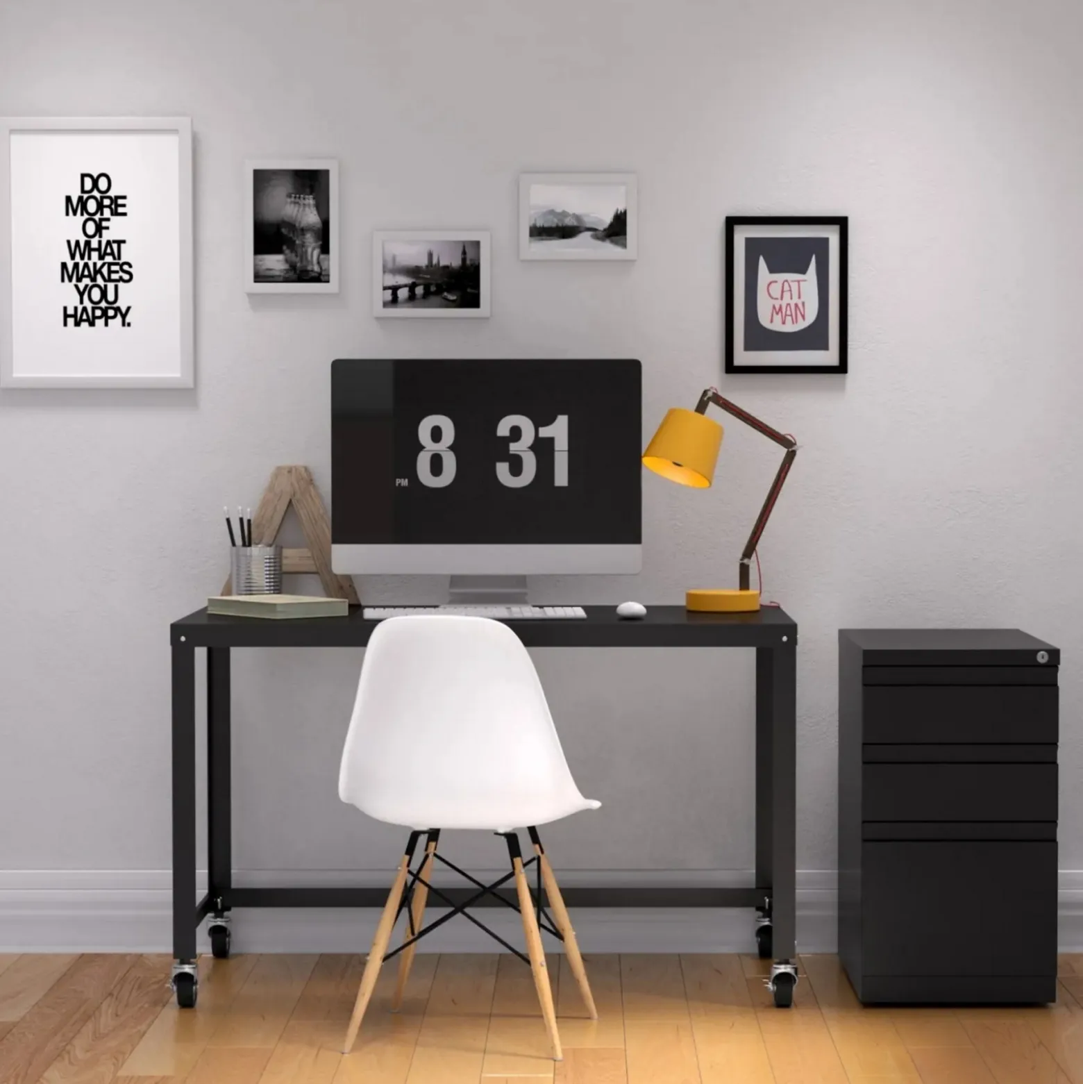 23"D Three Drawer Mobile Pedestal