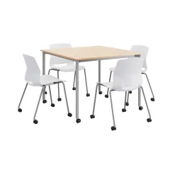 Dailey 42" Table w/ Casters and 4 Chairs