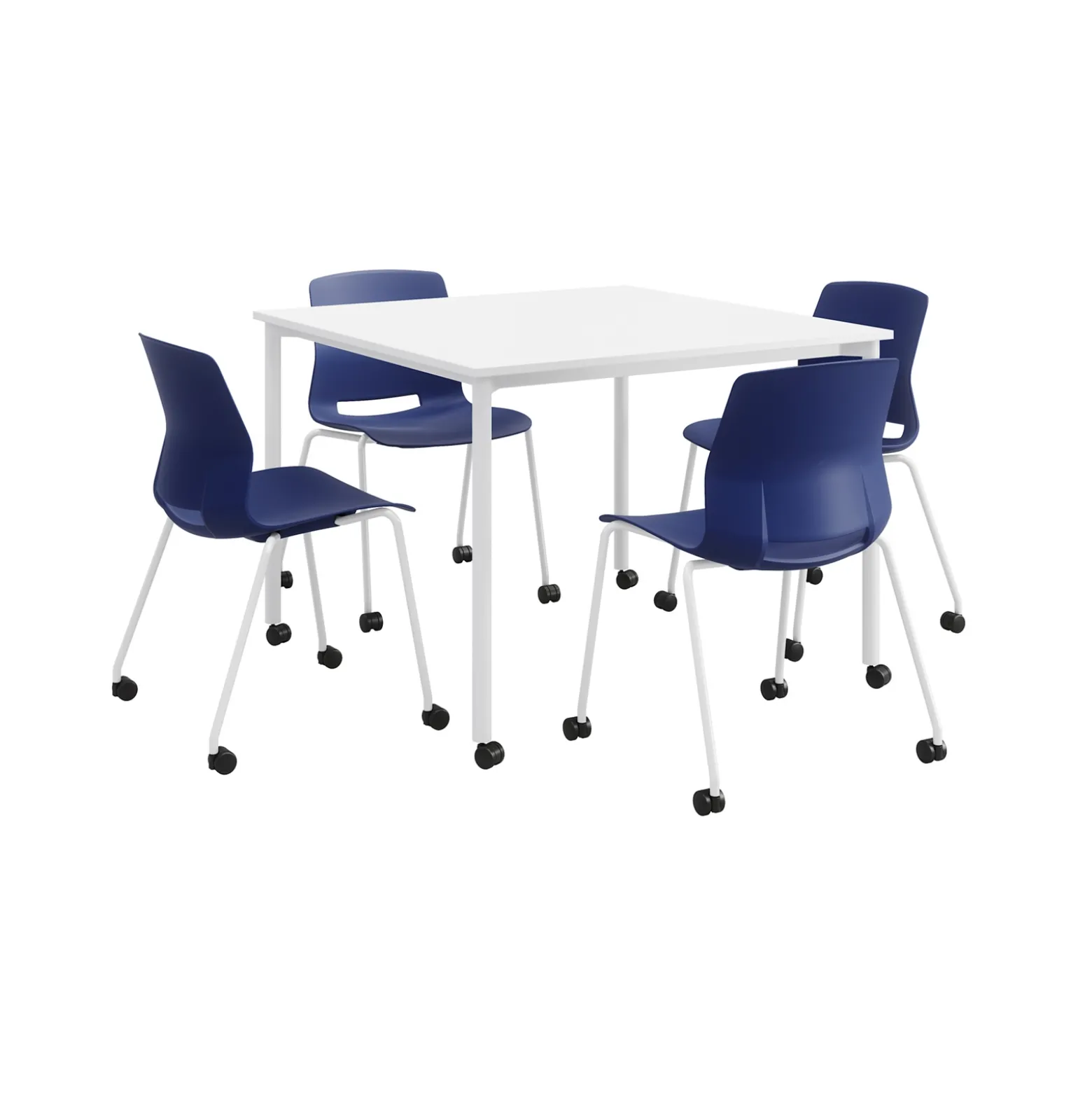 Dailey 42" Table w/ Casters and 4 Chairs