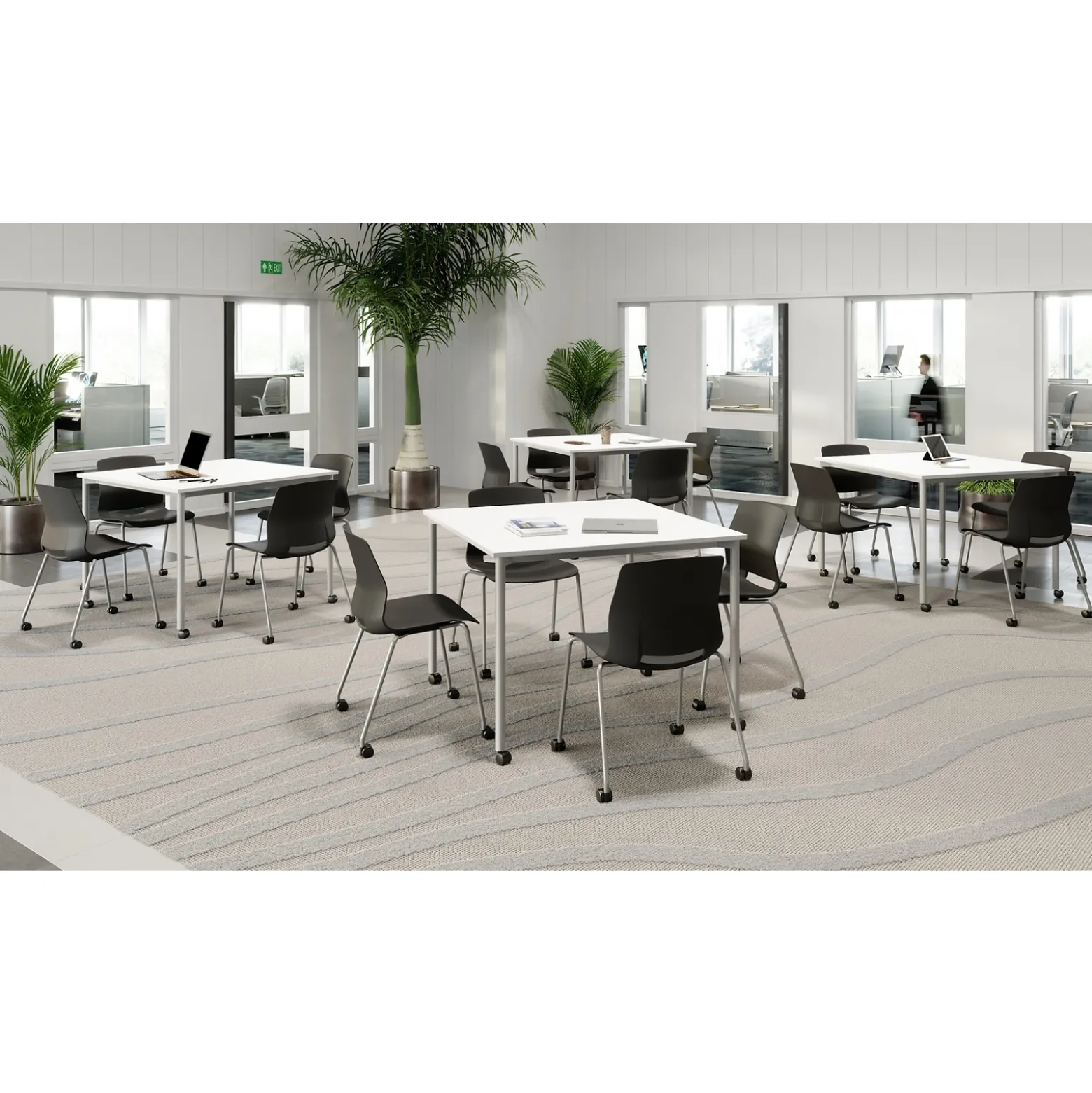 Dailey Table with Casters - 42"Wx42"D