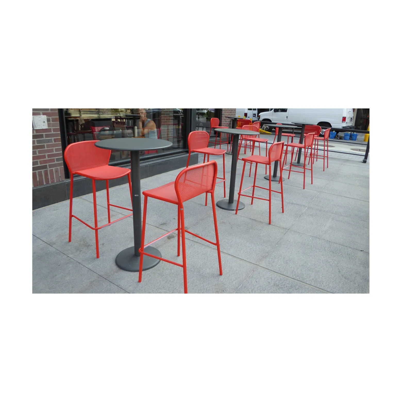 Darwin Steel Stacking Outdoor Barstool